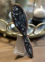 Living Proof Wooden Boar Bristle Smoothing Mosaic Print Paddle Hair Brush NEW