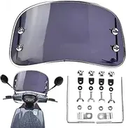 Motorcycle Wind Deflector, Transparent Scooter Windshield, Adjustable Motorbike Wind Guard, Thicken Front Fairing, Winter Motorcycle Wind Shield, Bike Wind Deflector 15.35 x 8.66 inch,