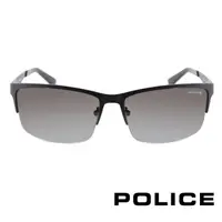 在飛比找momo購物網優惠-【POLICE】金屬鏡腳造型太陽眼鏡(黑-POS8874-5