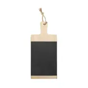 Bamboo Serving Board with Slate Inlay Rustic Paddle Style Cheese & Charcuterie Platter