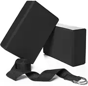 Thin Yoga Blocks 2 Pack, 9" x 6" x 3" High Density EVA Foam Yoga Block Exercise Bricks, Eco Friendly & Lightweight, Increase Flexibility & Balance, Great For Stretching & Holding Poses