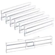Easy Assemble Adjustable Drawer Dividers Office Storage