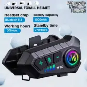 Motorcycle Bluetooth Headset Speaker Waterproof 5.3 Blue Tooth Full Helmet