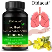Mullein Leaf Extract 3500mg Lung Cleanse Respiratory Herbal Capsules