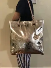 New Michael Kors Jet Set Tote Pale Gold Handbag