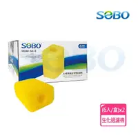 在飛比找momo購物網優惠-【SOBO 松寶】頂濾式超白套缸-專用生化過濾棉*2盒(6入