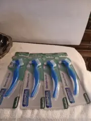 4 Dental Clean Toothbrush False Teeth Cleaning Handle Bristles