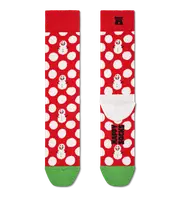 Colorful Polka Dot Snowman Socks | Fun Winter Novelty Socks