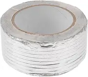 X AUTOHAUX 1 Roll Underbelly Tape Waterproof 16.40ftx1.97"x0.04" Flex Belly Tape for RV Mobile Home, Camper Travel Trailer, Tear Repair Patch Silver Tone