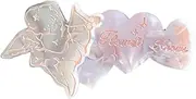 Flower Knows Hair Clip,Violet Strawberry Rococo Decorative Clip for Girls & Women,Heart & Angel Shaped,Elegant Hair Accessories,Bridal,Wedding,Party,Prom(Amethyst)
