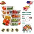 Elegant 8-Pack Pink Meal Prep Glass Containers - Dishwasher Safe & Leak Proof