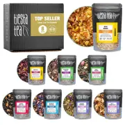 Top 8 Favorites Sampler Set, up to 80 Cups, High to No Caffeine, Hot & Iced Tea,