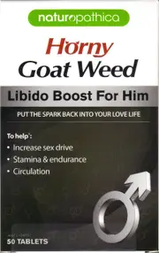Naturopathica HORNY GOAT WEED Libido Boost for HIM - 50 TABLETS