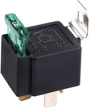 E Support 12V 30A Car Motor Heavy Duty Relay 4Pin Fuse On/Off SPST Metal