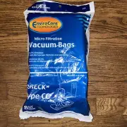 Envirocare Technologies Pack of 8 Oreck Type CC Micro Filtration Vacuum Bags