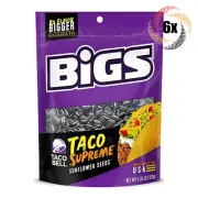 Full Box 6x Bags Bigs Taco Bell Taco Supreme Sunflower Seeds Bags | 5.35oz