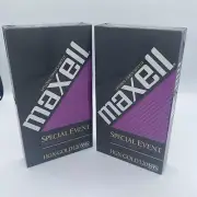 SEALED Maxell Epitaxial Blank VHS Video Cassette Special Event HGX-GOLD 120 (2)