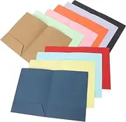 DOITOOL 10Pcs Dual Pocket Folder Thickened Paper File Organizer for Office Home and School Versatile with Easy Sorting