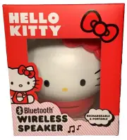 Hello Kitty Bluetooth Wireless Speaker by Sanrio-Red Portable & rechargeable NIB