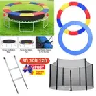 8FT 10FT 12FT Outdoor Trampoline Pad Net Ladder Replacement Round Spare Safety