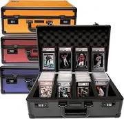 Panopply Slab Armor 160+ 4 Row Psa Graded Card Storage Box Graded Card Case Psa Slab Case for Cards Baseball Card Cases for Sports Cards Storage (BLACK)
