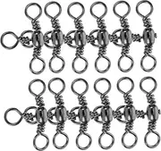 PLAFOPE Fishing Accessory Kit 20pcs Snap Swivels Multi-Directional Split Rings for Carp Sea Fishing