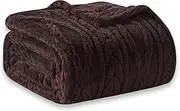 COOVA Brown Fleece Throw Blanket for Couch - Super Soft Cozy Plush Fuzzy Blanket for Sofa,Premium Sherpa Warm Throw for Women,Bed,Chair,50x60 Inches