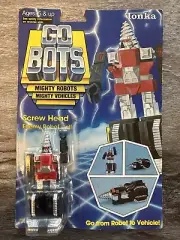 Vintage Tonka Bandai GOBOTS Machine Robo SCREW HEAD Drill Go Bot 7254 MOC New