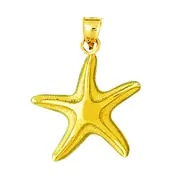 14K Gold 27MM Starfish Pendant