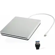 External CD DVD Drive USB C Ultra Slim Portable CD DVD Player Burner/Writer/R...