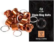 Single/Double Chainring Bolts,M8 Bike Chainring Bolts&Nuts For MTB/BMX/Bicycle（Black/Blue/Orange/Red/Colour）