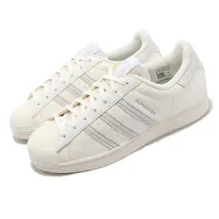 adidas 休閒鞋 Superstar Vegan Icons 男鞋 女鞋 奶油白 淺灰 皮革 麂皮 愛迪達 GY4656 28cm WHITE/GREY