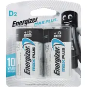 Energizer Max Plus High Performance D Alkaline Batteries 2 pack