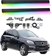 BJOHQ Electric Running Boards Compatible for Mercedes-Benz ML 2012-2016 with Light, SUV, Off-Road & Pickup Trucks - Retractable Truck Steps & Nerf Bars