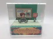 Earthbound Ness Biking through Onett Shadow Box Diorama Cube SNES Mother