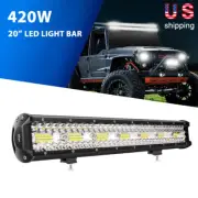 20 Inch 420W LED Work Light Bar Flood Spot Combo Driving Lamp Car Truck Offroad
