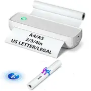 Portable Wireless Bluetooth Thermal Printer 8.5"x11" A4 A5 Inkless Printer for iOS Android Laptop Office Home Travel