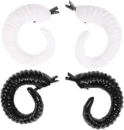 Pairs Sheep Horn Hairpin Animal Head Bandana Cosplay Horns Devil Demon Horns Halloween Sheep Horn Jaw Clip Halloween Hair Decor Sheep Horn Bobby Pin Fancy Sheep Horns Black Plastic Baluue