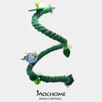 在飛比找ETMall東森購物網優惠-玄鳳風虎皮牡丹鸚鵡鳥棉繩吊繩攀爬繩索玩具（長度約1米直徑2c