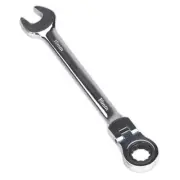 Sealey Flexi-Head Ratchet Combination Spanner 18mm 72 Tooth Bi Hex FHRCW18
