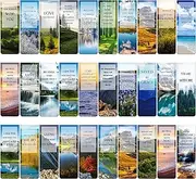 30 Pieces Christian Magnetic Bookmarks Inspirational Bible Magnetic Bookmarks with Full Scripture for Women Men Religious Gifts Students Teachers Book Lovers(Classic Pattern)
