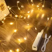 Luces de hadas recargables con forma de lápiz labial, 1 paquete de luces centell