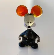 Mr. MOUSE~Collectible Hand Blown Art Glass Figurine~Handmade Tiny Animal~UNIQUE