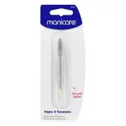 Manicare Tweezer Gold Tip Curved Gently Slide Removing Eyebrow Hair