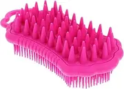 GARVALON Silicone Scalp Brush with Gentle Bristles for Exfoliating and Massaging Ergonomic Shower Tool for Cleansing and Hair Washing for All Hair