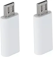 Uonlytech Type C to Micro USB Adapter Convenient Charging for Phones Tablets and Laptops White Compatibility with Type C Devices