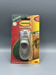 Command Large Brushed Nickel Metal Hook # FC13-BN-AWES Outdoor NEW -A2a