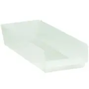 BBINPS123CL Plastic Shelf Bins, 23 5/8" x 8 3/8" x 4", Clear (Pack of 6)