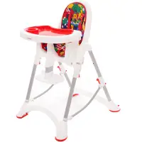在飛比找媽咪愛MamiLove優惠-myheart - 折疊式安全兒童餐椅-卡通紅