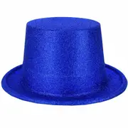 Blue Glitter Top Hat